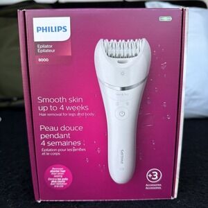 Philips Beauty Epilator Series 8000 for Women, with 3 Accessories Smoother Skin!